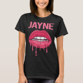 Roze Lippen - Jayne Naam T-shirt (Voorkant)