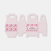 Roze Lippen Kus Bachelorette Party Favor Box Bedankdoosjes (Uitgevouwen)