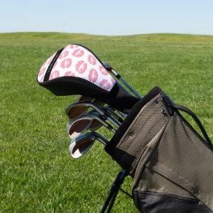 Roze lippen, kus, lippenstift, Jouw naam, personal Golfheadcover