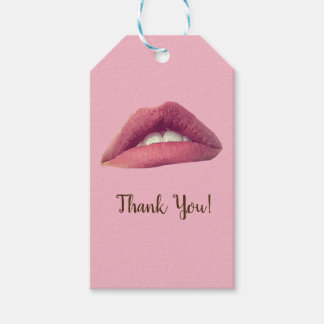 Roze Lippen, Mond Gift Labels Cadeaulabel