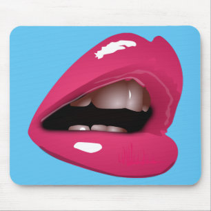 roze lippen muismat