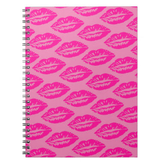 Roze Lippen Patroon Notitieboek