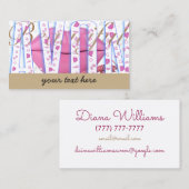 Roze lippen telefoon Avon Visitekaartje (Voorkant / Achterkant)