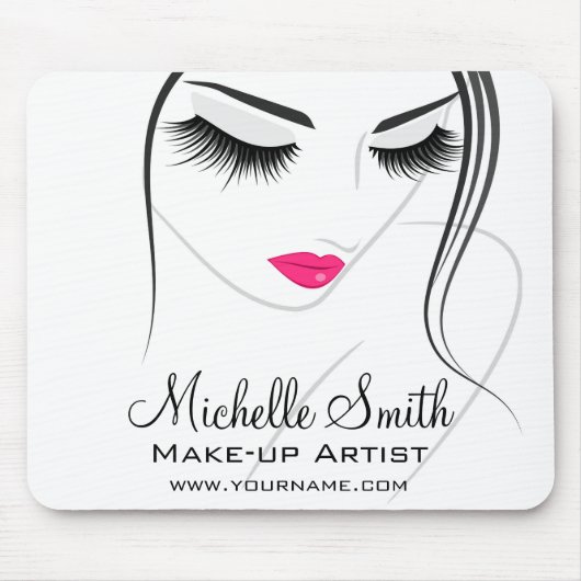 Roze lippen Ventilator lange zweetklemmen Uitgebre Muismat (Voorkant)