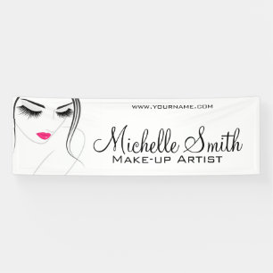 Roze lippen Ventilator lange zweetklemmen Uitgebre Spandoek