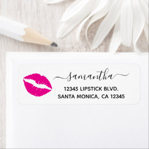 Roze Lippenstift Etiket