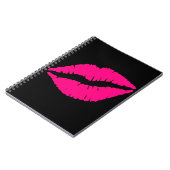 Roze lippenstift pop kunst notitieboek (Linkerzijde)