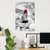 roze lippenstift Poster (Thuiskantoor)
