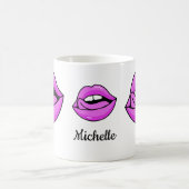 Roze Lips aangepaste naam mokken (Center)