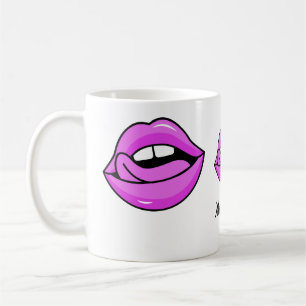 Roze Lips aangepaste naam mokken