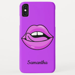 Roze Lips aangepaste telefoongesprekken iPhone XS Max Hoesje