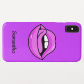 Roze Lips aangepaste telefoongesprekken Case-Mate iPhone Case (Achterkant (horizontaal))