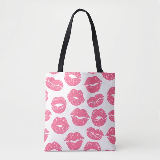 Roze Lips Canvas tas (Voorkant)