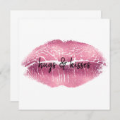 Roze lips gepersonaliseerd citaat (Voorkant / Achterkant)