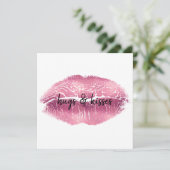 Roze lips gepersonaliseerd citaat (Staand voorkant)