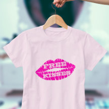 Roze Lips Lipstick Kus Gratis Kusjes T-shirt