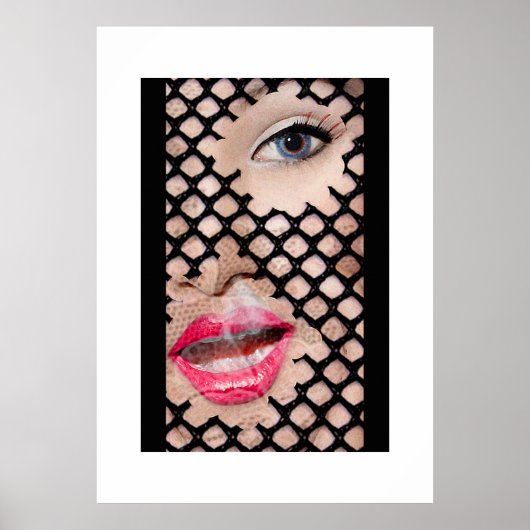 Roze lips poster (Voorkant)