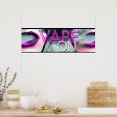 Roze lips Roke Vapeon Poster (Keuken)