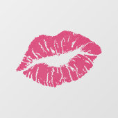 Roze lips Window Cling Raamsticker (Vel)