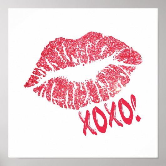 Roze Lips XOXO | Makeup Artist Poster (Voorkant)