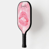 Roze lipstick - Aangepaste Pickleball Paddle (Links)