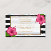  roze lipstick Business Reference Aanbevelingskaartje (Achterkant)