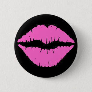 Roze Lipstick Button