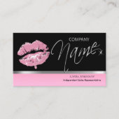Roze Lipstick en Zilver Visitekaartje (Voorkant)