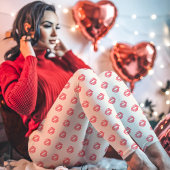 Roze lipstick Kiss Print Leggings