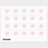 Roze lipstick Kiss Stickers (Vel)
