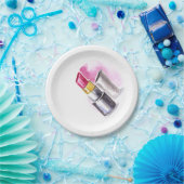 Roze lipstick papieren bordje (Feest)