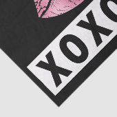 Roze lipstick, XOXO Black en White Love Tissuepapier (Detail)