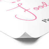 Roze Little Boo Halloween Baby shower Eten Poster (Hoek)