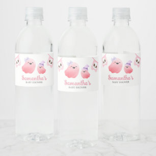 Roze Little Boo Halloween Baby shower Waterfles Etiket