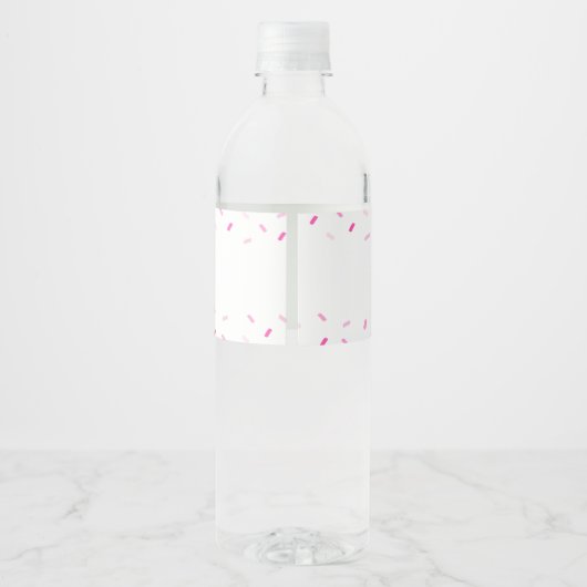 Roze Little Miss Threenager Waterflesetiketten Waterfles Etiket (Achterkant)