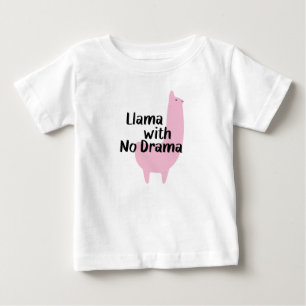 Roze Llama Baby T-Shirt