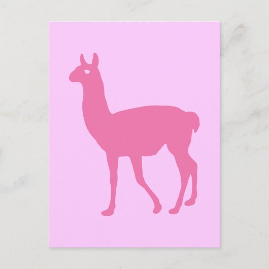 Roze Llama Briefkaart (Voorkant)