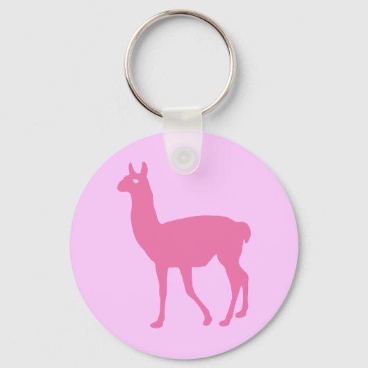 Roze Llama-Sleutelhanger Sleutelhanger (Voorkant)