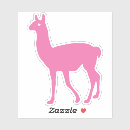 Roze Llama Sticker (Vel)