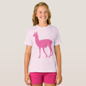 Roze Llama T-Shirt (Voorkant volledig)