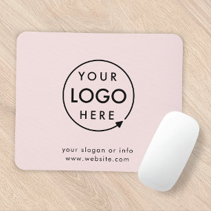 Roze Logo   Bedrijfs Modern minimalistisch minimal Muismat