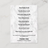 Roze Logo van de Lijst van ingrediënten van Glitte Visitekaartje (Achterkant)