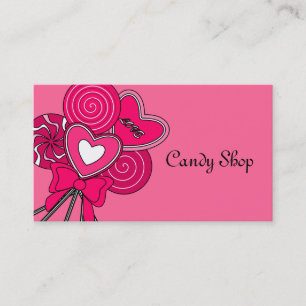 Roze Lollipop Snoep Shop Bakkerij Visitekaartje