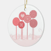 Roze Lollipops Keramisch Ornament (Links)