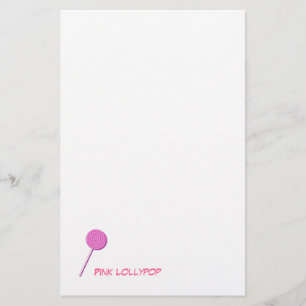 Roze Lollypop Briefpapier