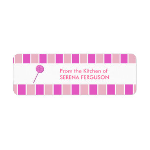 Roze Lollypop Etiket
