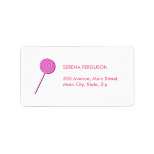 Roze Lollypop Etiket