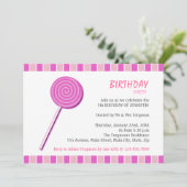 Roze Lollypop Kaart (Staand voorkant)