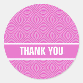 Roze Lollypop Patroon Ronde Sticker