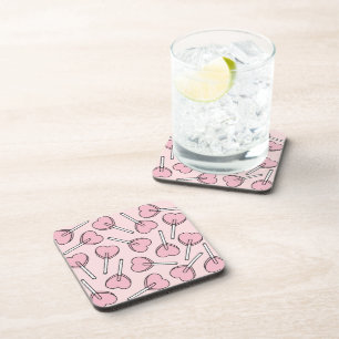Roze Lollypoppen, Hart Lollypoppen, Lollypop Patro Bier Onderzetter